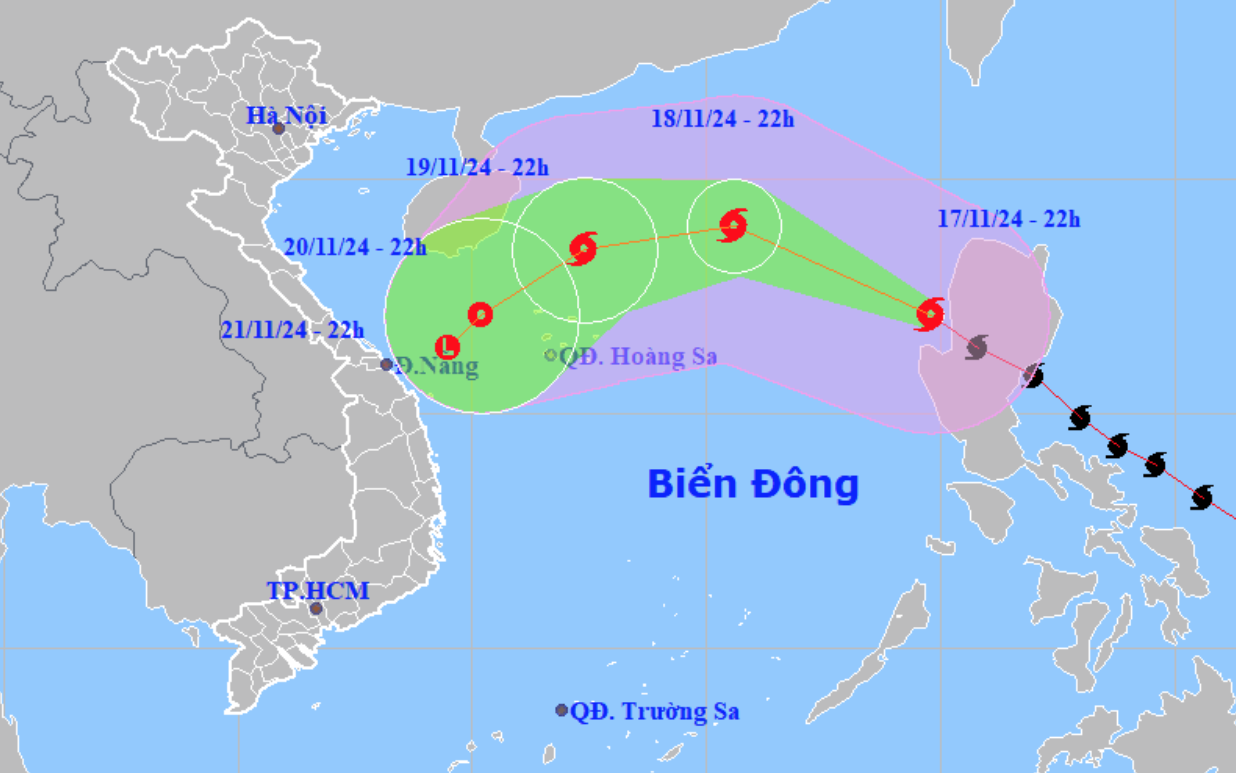 Bão số 9 hướng về vùng biển miền Trung, liệu có ảnh hưởng đến Việt Nam? - Ảnh 2.