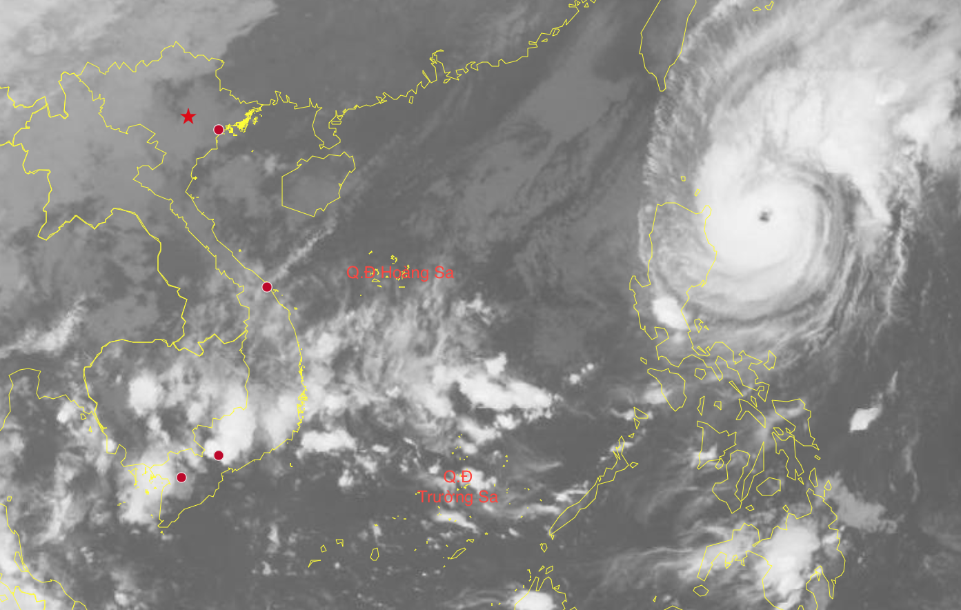 Bão Yinxing mạnh lên cấp 14, giật cấp 17, các tỉnh ven biển thông báo ngay cho tàu thuyền - Ảnh 1.