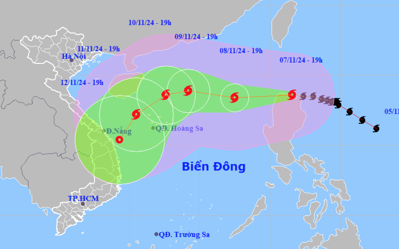 Bão Yinxing mạnh cấp 14, giật cấp 17 vào Biển Đông, trở thành bão số 7 - Ảnh 2.