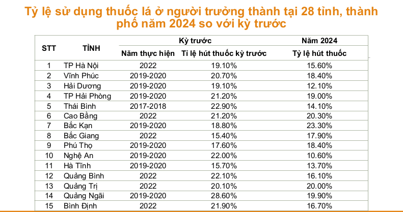 Tỉnh nào có tỉ lệ người trưởng thành hút thuốc lá cao nhất? - Ảnh 2.