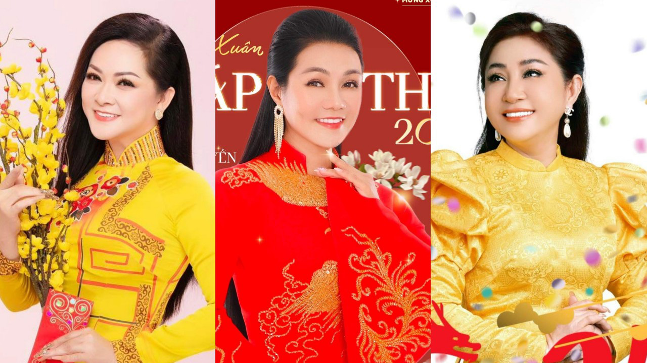 Từ trái qua, ca sĩ Như Quỳnh, nghệ sĩ Ngọc Huyền và Thoại Mỹ rạng rỡ chào năm mới - Ảnh:NVCC Từ trái qua, ca sĩ Như Quỳnh, nghệ sĩ Ngọc Huyền và Thoại Mỹ rạng rỡ chào năm mới - Ảnh: NVCC