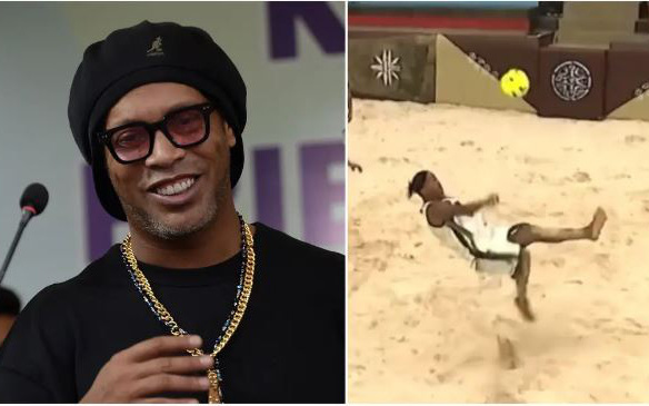 Ronaldinho gây sốt với kỹ năng "siêu đỉnh" ở tuổi 43