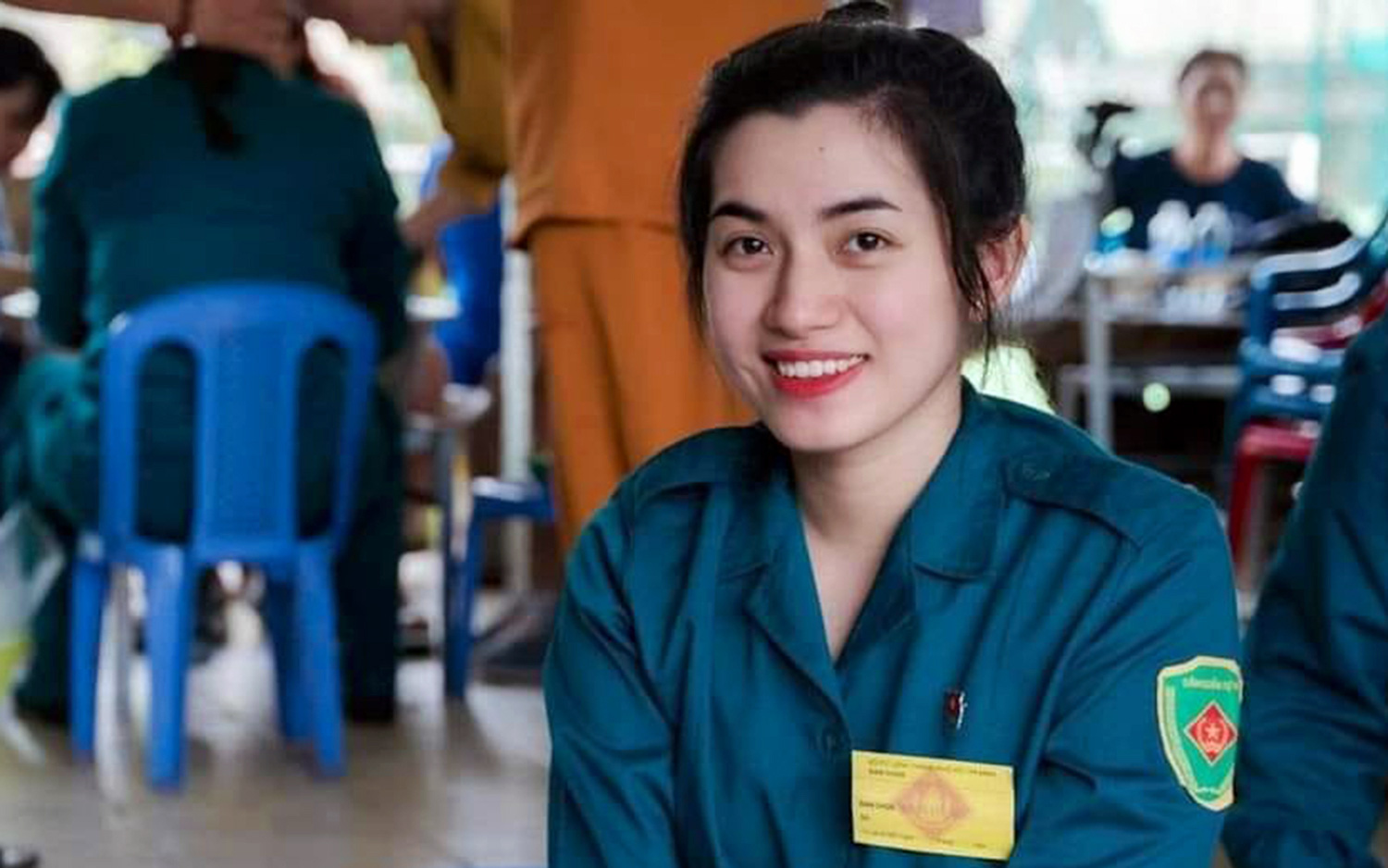 Bông hồng thép chọn màu áo bộ đội- Ảnh 5. Top 15 Hoa hậu Đại dương Việt Nam 2023 tự nguyện nhập ngũ