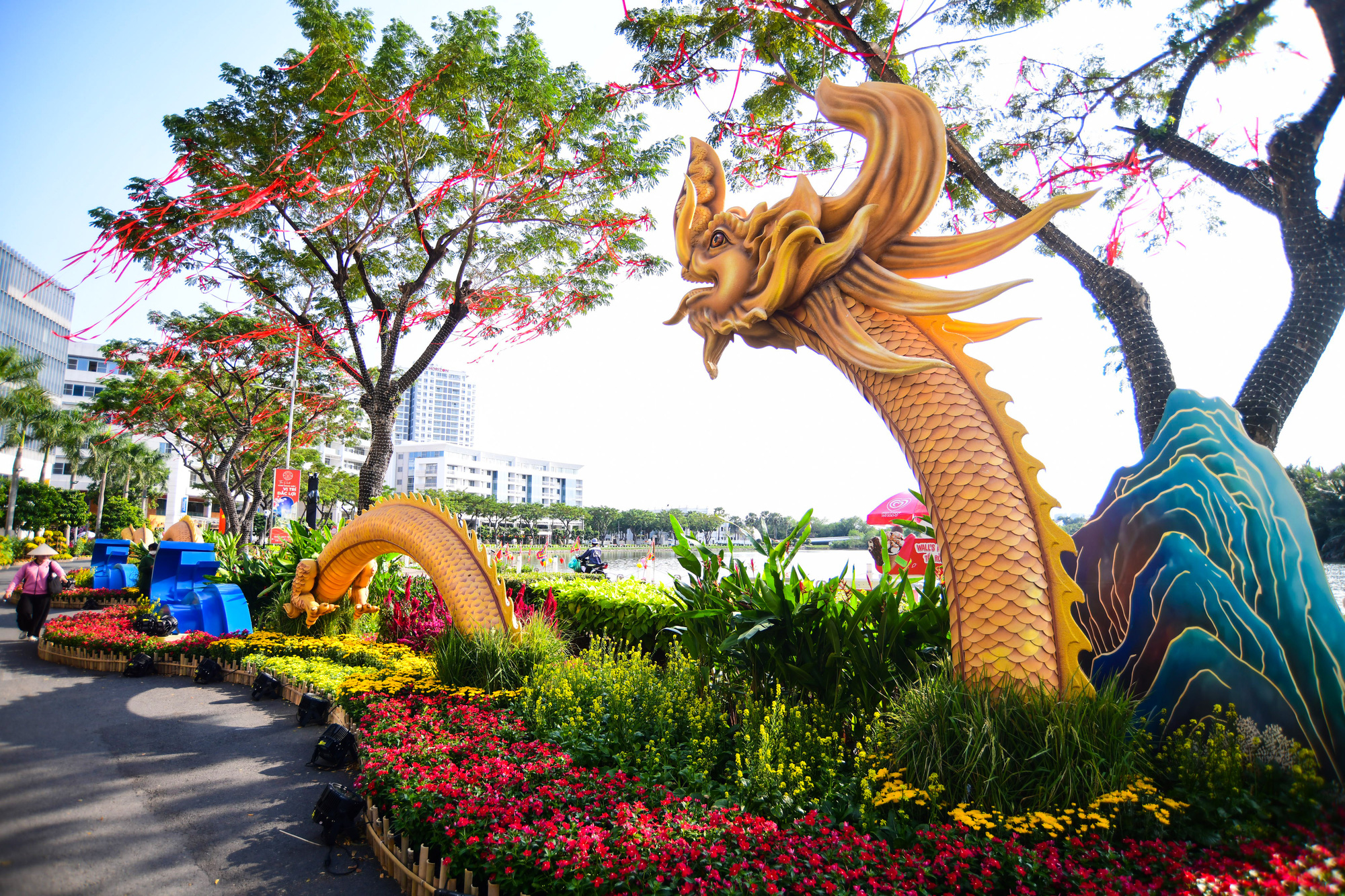 Đường hoa Phú Mỹ Hưng, TP.HCM khai mạc, hàng trăm du khách đã 'lên đồ' đi dạo- Ảnh 6.