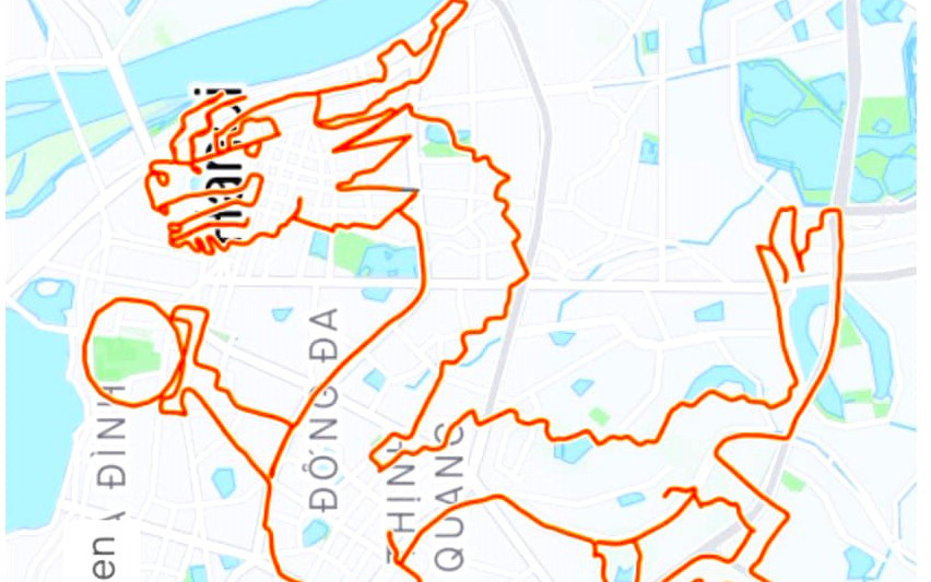 Bí ẩn về căn bệnh khiến giới chạy bộ lo lắng- Ảnh 5. Chạy bộ 43km, đạp xe 67km để vẽ rồng chào năm mới Giáp Thìn 2024