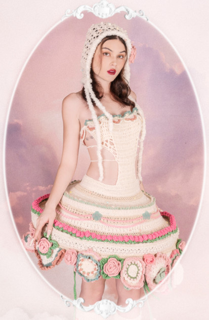 Độc đáo bộ sưu tập váy len bánh kem của cô bạn gen Z- Ảnh 6.