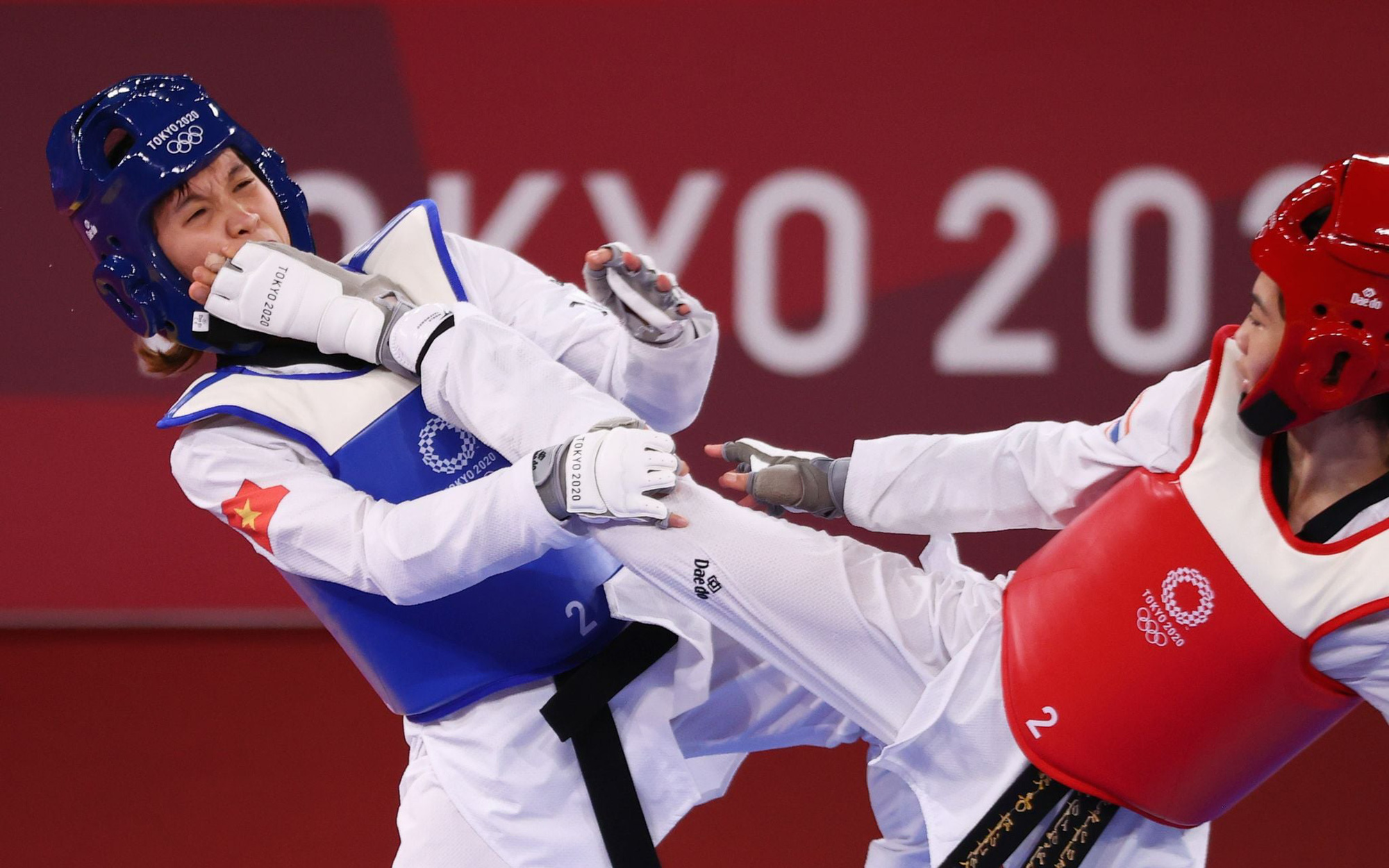 Taekwondo Việt Nam trắng tay, không thể giành vé dự Olympic- Ảnh 2. Nữ võ sĩ taekwondo Kim Tuyền mất vé đi Olympic Paris 2024