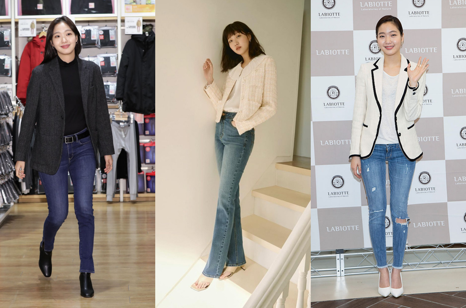 تعلم أسلوب الموضة من  Một chiếc áo blazer phù hợp sẽ giúp việc phối đồ với quần jeans "chuẩn chỉnh" hơn rất nhiều. Nữ diễn viên diện quần jeans và chứng minh được rằng chỉ cần phối đúng, loại quần này có thể đi cùng bất kỳ loại giày dép nào, từ bốt, xăng đan và giày cao gót - Ảnh: Getty