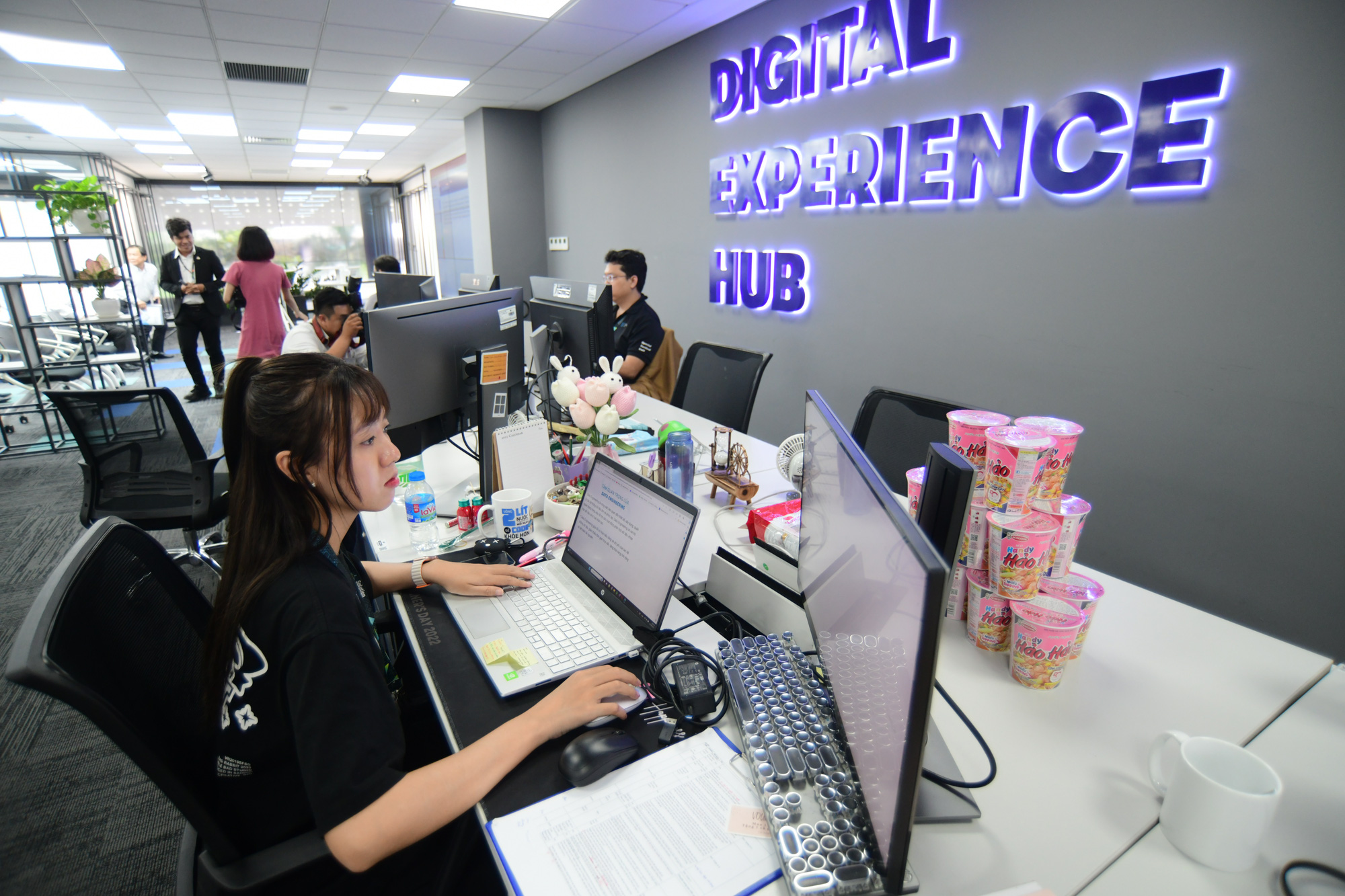 Nhân viên làm việc tại một công ty phần mềm trong Khu công nghệ cao, TP Thủ Đức, TP.HCM - Ảnh: Q.ĐỊNH