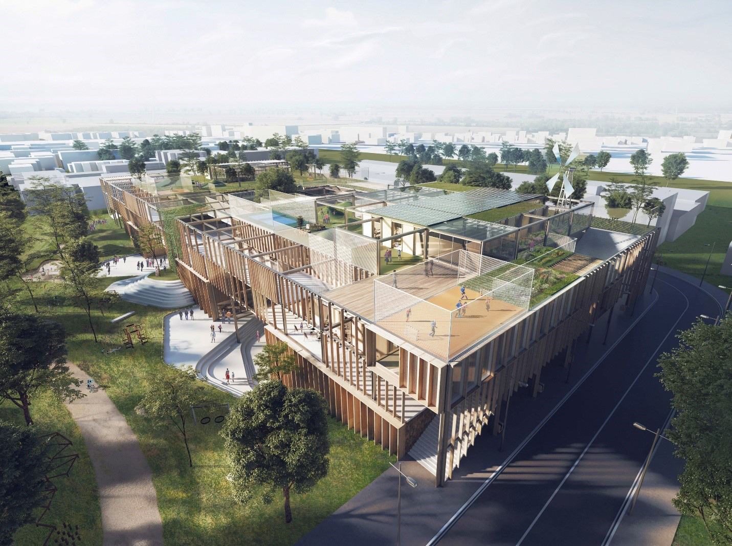 Coteccons trúng thầu The Campus - trung tâm giáo dục, giải trí, sáng tạo mới tại Nghệ An- Ảnh 6. Trường liên cấp quốc tế sẽ được xây dựng tại The Campus vào tháng 6-2024