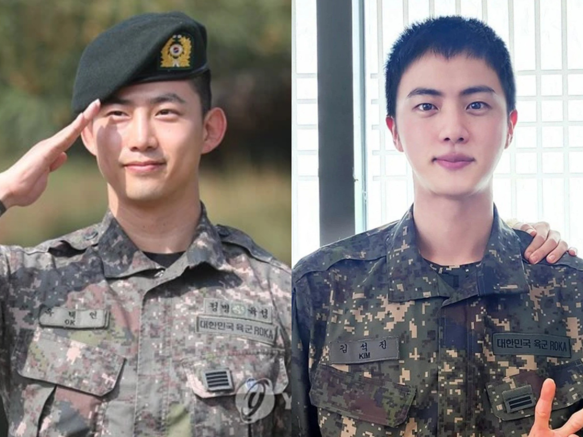 Ok Taecyeon (à esquerda) e Jin atuam como treinadores assistentes. Ok Taec Yeon (trái) và Jin đều đảm nhận vị trí trợ lý huấn luyện viên
