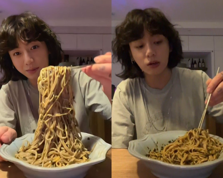 אטריות כוסמת של ג'ונגקוק Món mì kiều mạch được Jungkook yêu thích - Ảnh: X