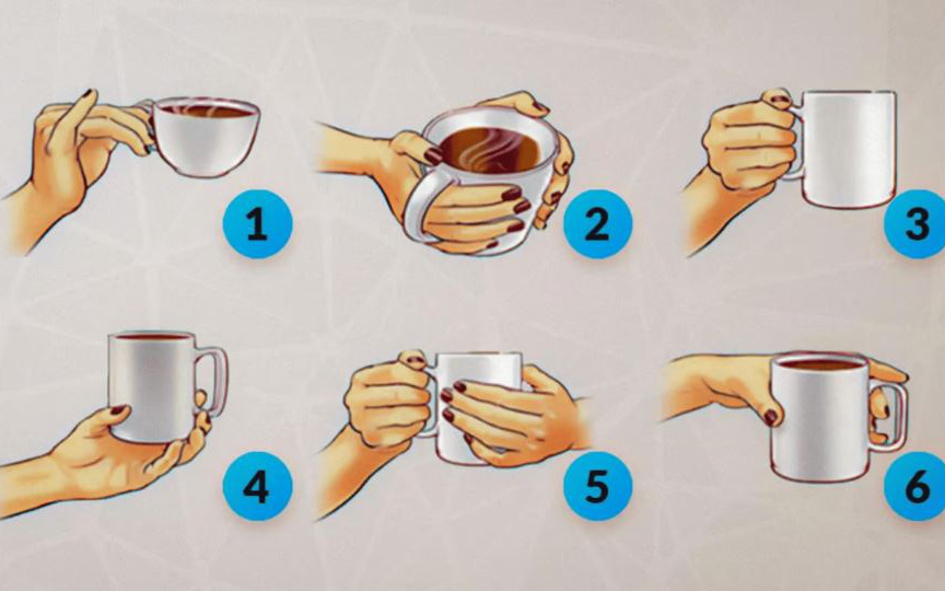 Quiz: Hình ảnh tiết lộ con người thật của bạn- Ảnh 2. Quiz: Cách cầm cốc tiết lộ điều gì về tính cách của bạn?