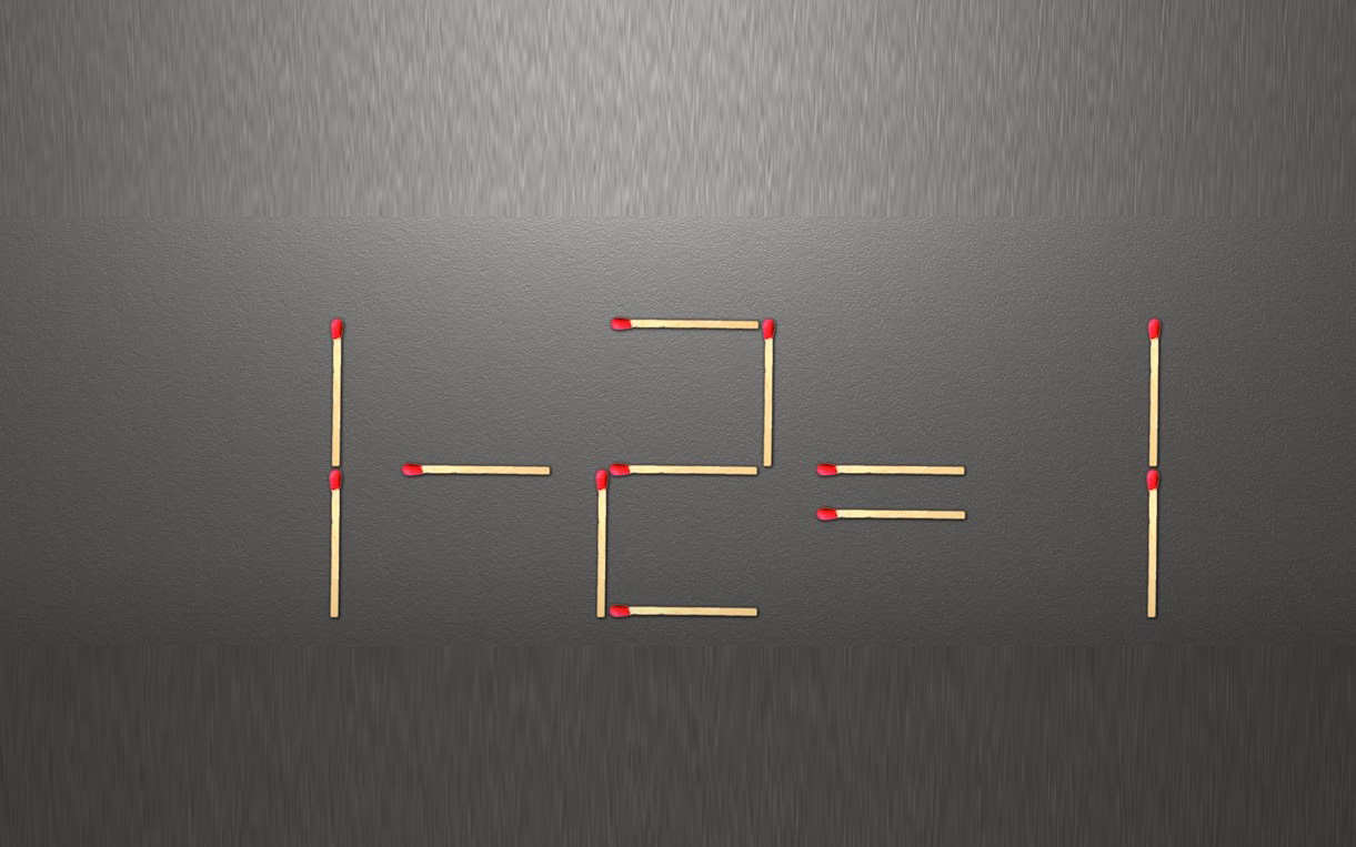 Thử tài IQ: Di chuyển một que diêm để 6+8=3 thành phép tính đúng- Ảnh 7. Thử tài IQ: Di chuyển một que diêm để 1-2=1 thành phép tính đúng