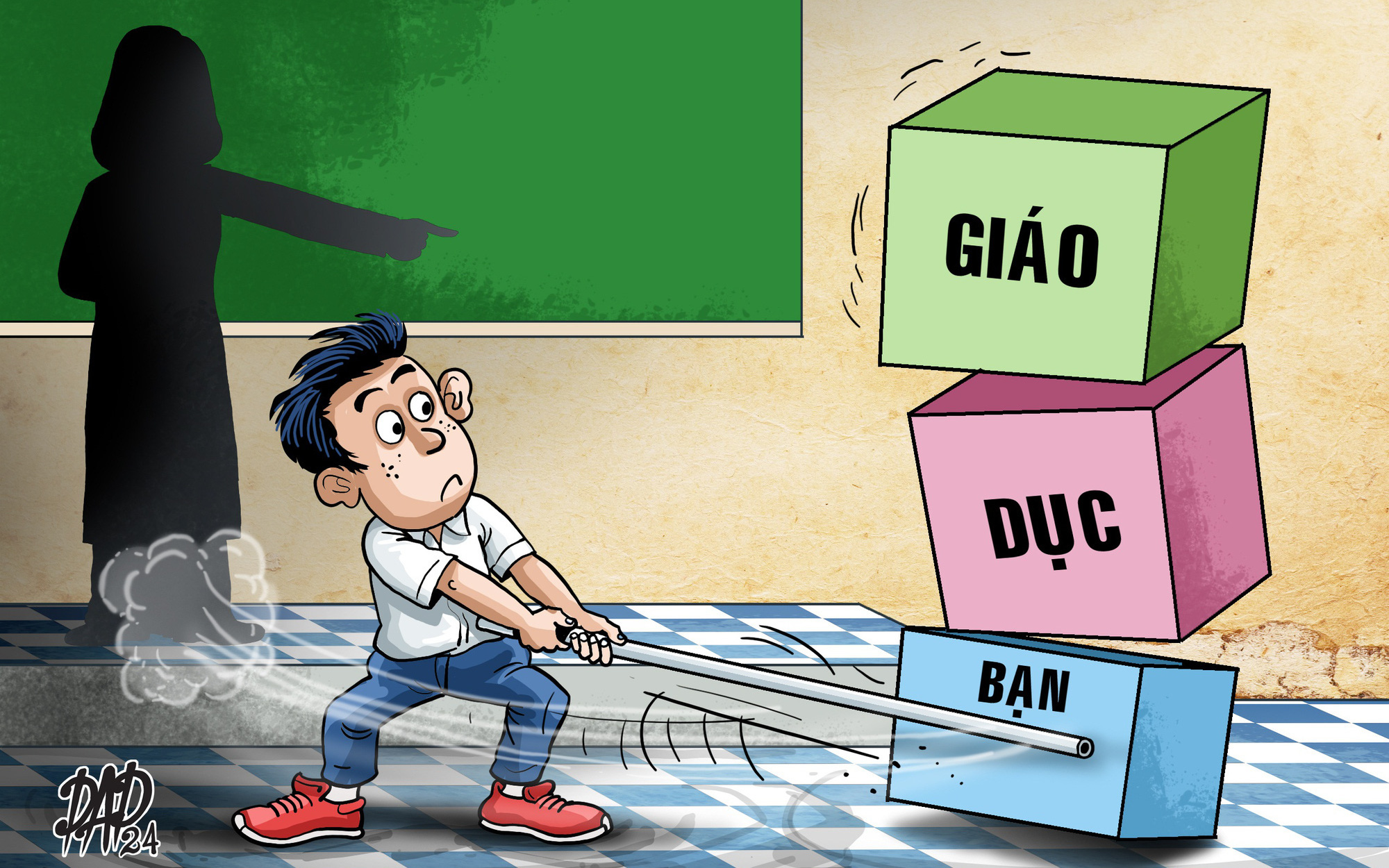 Học trò tiến bộ, cô giáo hạnh phúc- Ảnh 4. Dạy học trò bạo lực ngay trong trường học, không chấp nhận được