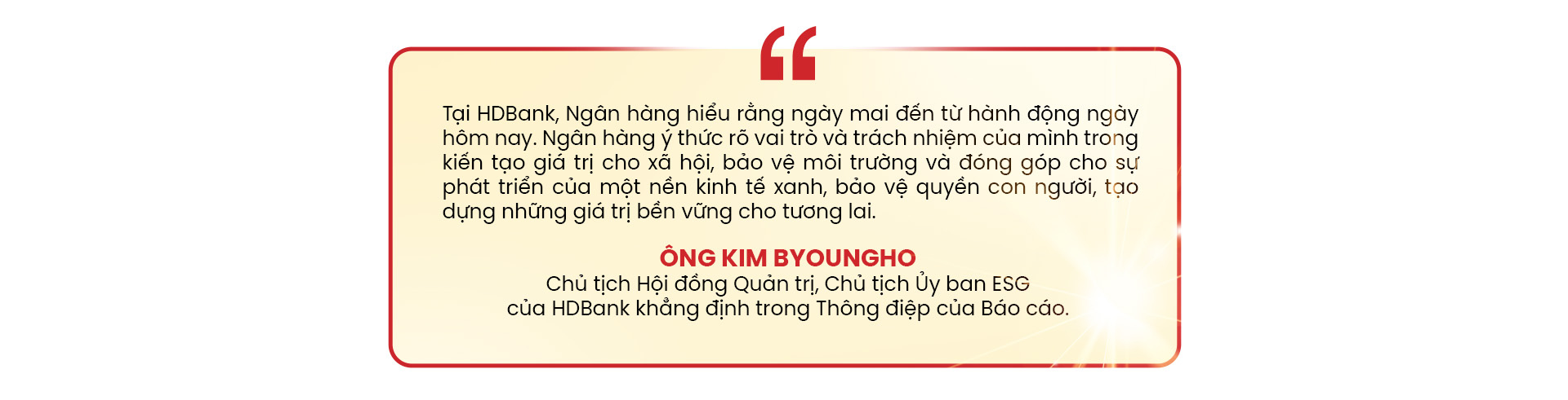 Công bố Báo cáo Phát triển bền vững, HDBank tiên phong thực thi ESG cho một tương lai tươi sáng - Ảnh 1.