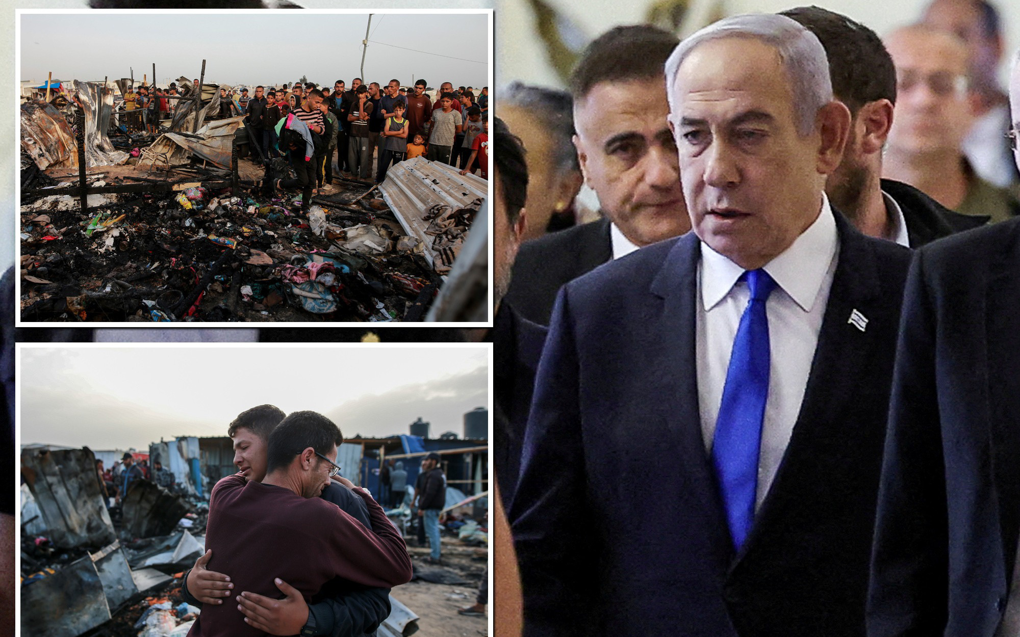 Ảnh 'Mọi ánh mắt hướng về Rafah' của AI gây sốt mạng xã hội- Ảnh 3. Israel không kích trại tị nạn ở Rafah: Nhiều nước phẫn nộ, ông Netanyahu nhận sai lầm