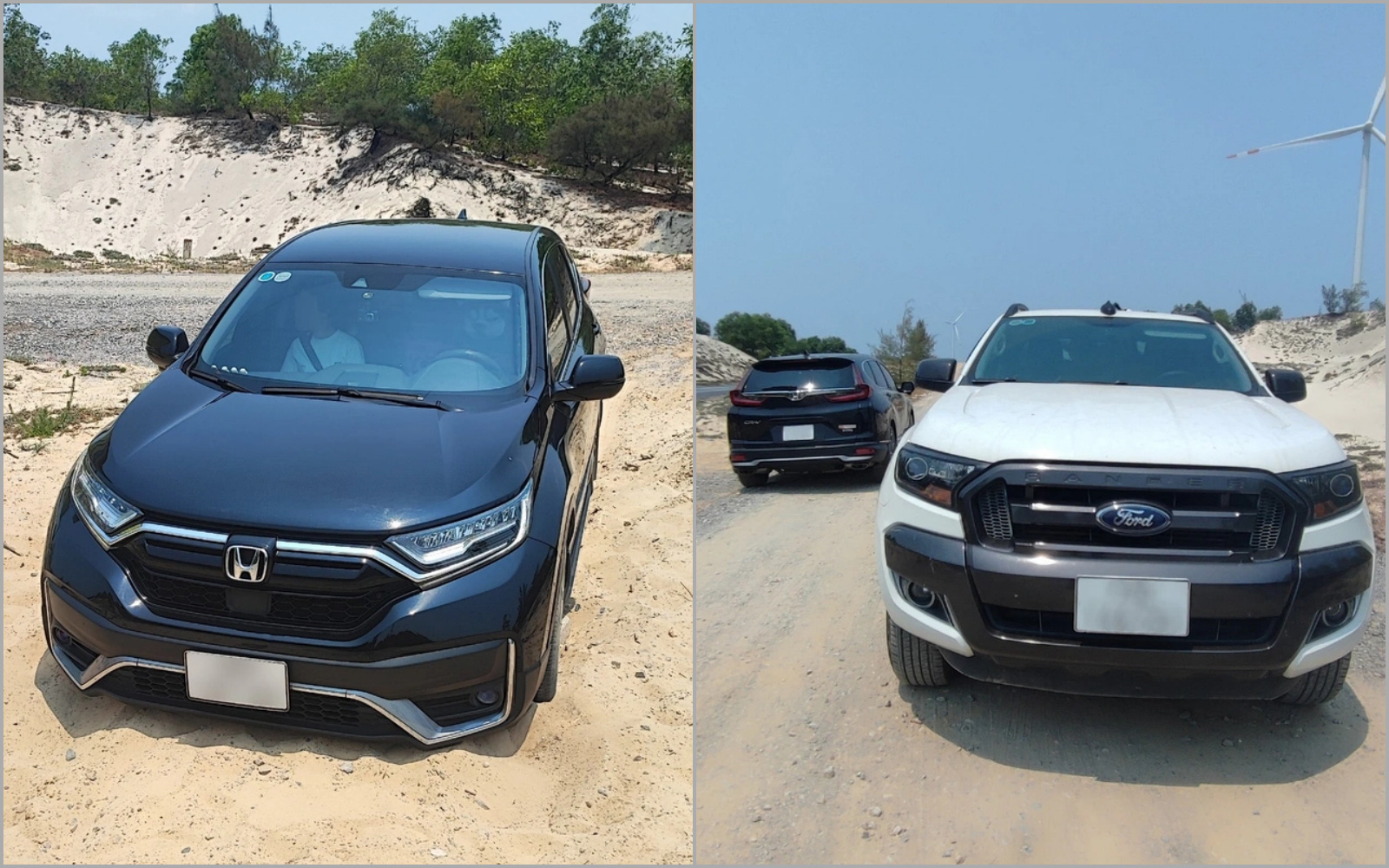 Gia đình lái xe xuyên Việt bị sa lầy trên cát:
