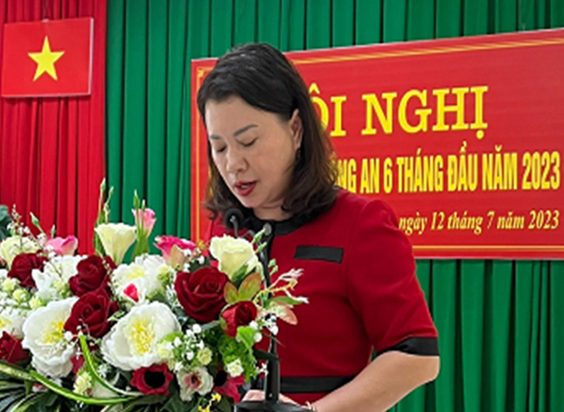 Bà Nguyễn Thị Giang Hương, phó bí thư, chủ tịch UBND huyện Nhơn Trạch - Ảnh: A.L.