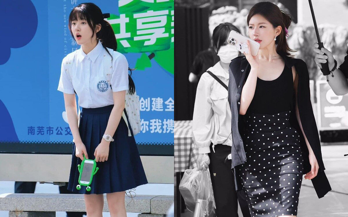 To helt forskjellige bilder av Trieu Lo Tu på skjermen - Foto: QQ Hai hình tượng khác biệt hoàn toàn của Triệu Lộ Tư trên màn ảnh - Ảnh: QQ