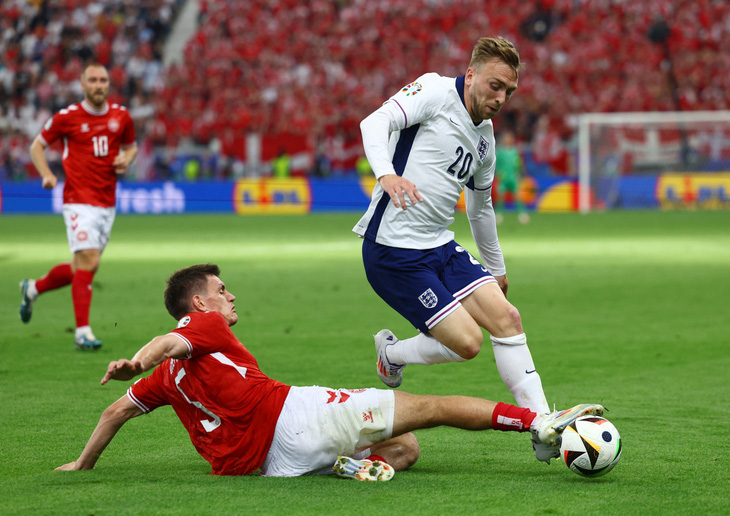 Tuyển Anh và Đan Mạch hòa nhau 1-1 ở lượt trận thứ 2 bảng C Euro 2024 - Ảnh: REUTERS