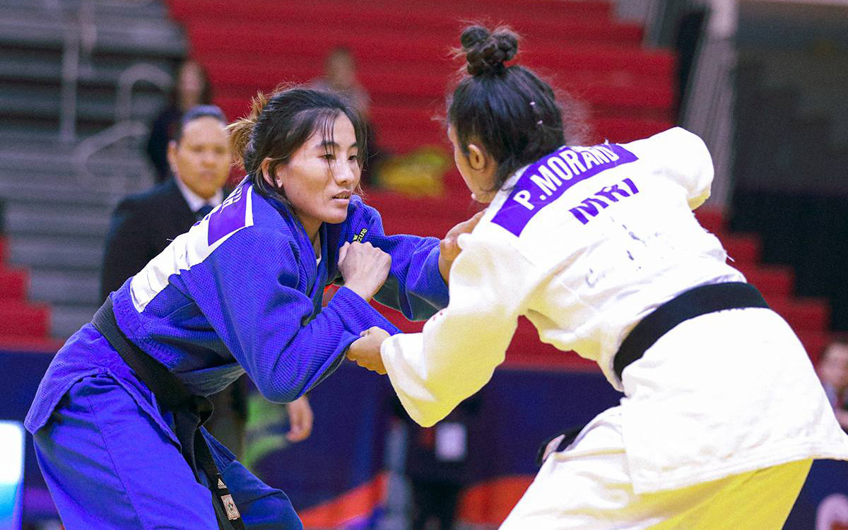 Đại sứ quán Pháp tổ chức Ngày Olympic hưởng hứng Olympic Paris 2024- Ảnh 6. Võ sĩ judo Hoàng Thị Tình có vàng tại vòng loại Olympic Paris