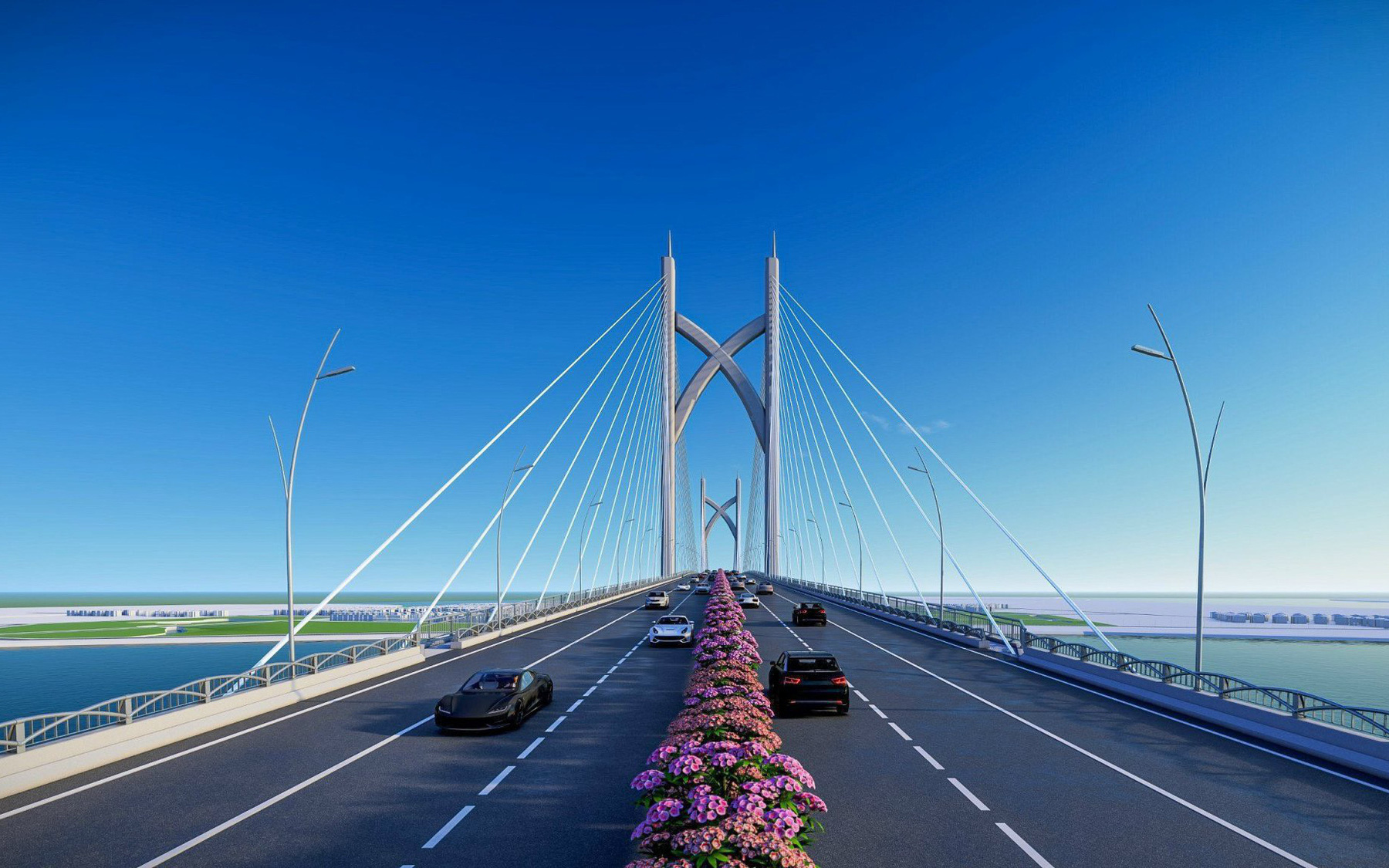 Kế hoạch phát triển giao thông Cần Giờ có nhiều dự án trọng điểm của TP.HCM- Ảnh 3. Thống nhất chủ trương đổi thiết kế cầu Cần Giờ sang 2 trụ tháp