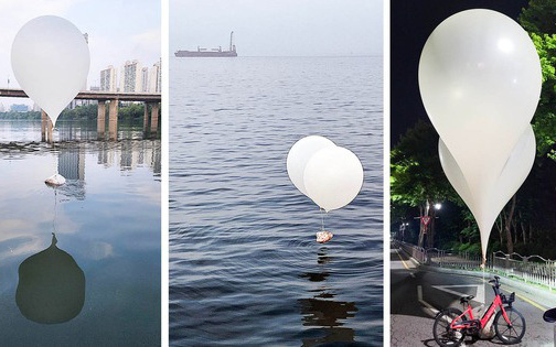 Triều Tiên lại thả bóng bay chứa rác, Hàn Quốc phát loa phóng thanh trả đũa- Ảnh 2. Triều Tiên liên tiếp thả hàng trăm bóng bay qua Hàn Quốc, có chứa ký sinh trùng