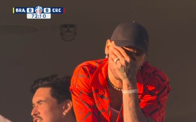 Lịch thi đấu và trực tiếp Copa America 2024 ngày 27-6- Ảnh 2. Neymar chán nản khi Brazil bị cầm hòa ngày ra quân Copa America