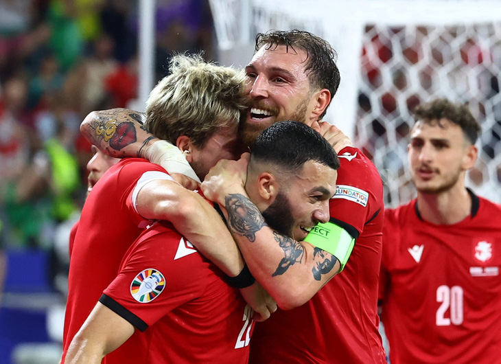 Chiến thắng trước Bồ Đào Nha giúp Georgia xứng đáng đi tiếp tại Euro 2024 - Ảnh: REUTERS