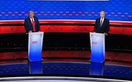 Ông Biden nhiều lần diễn đạt lắp bắp trong buổi tranh luận với ông Trump- Ảnh 2. Ông Trump - Biden đang bước vào màn tranh luận lịch sử
