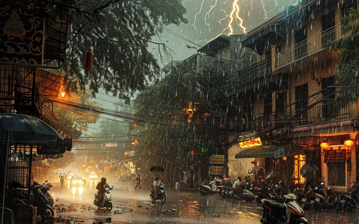 Mùa mưa cần mang theo những gì?- Ảnh 4. Mây dông lại kéo về Hà Nội, lo lắng mưa to và sét