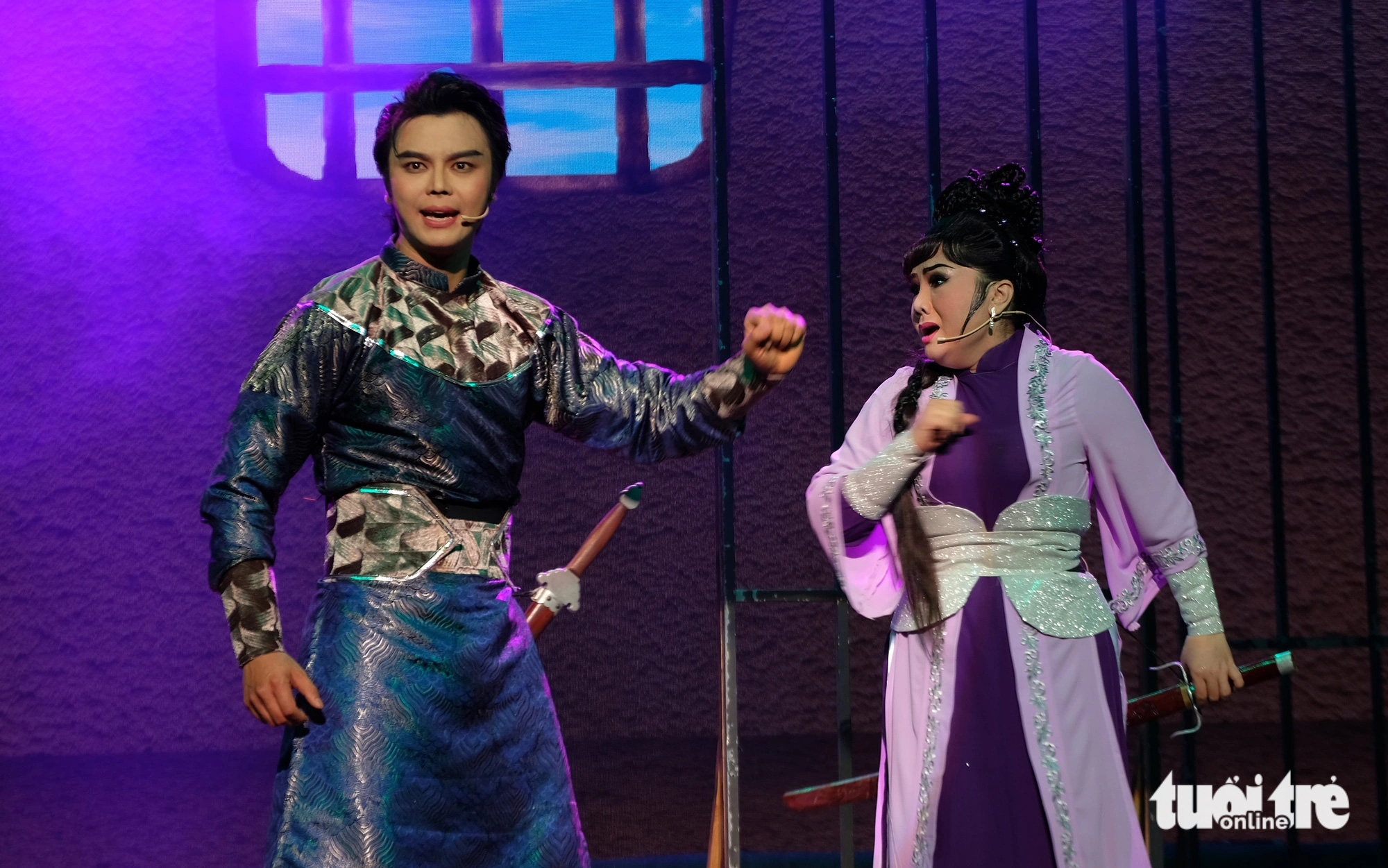 Võ Minh Lâm - Tú Sương vào vai đôi tình nhân chịu nhiều bi thương vì nghĩa nước non - Ảnh: LINH ĐOAN