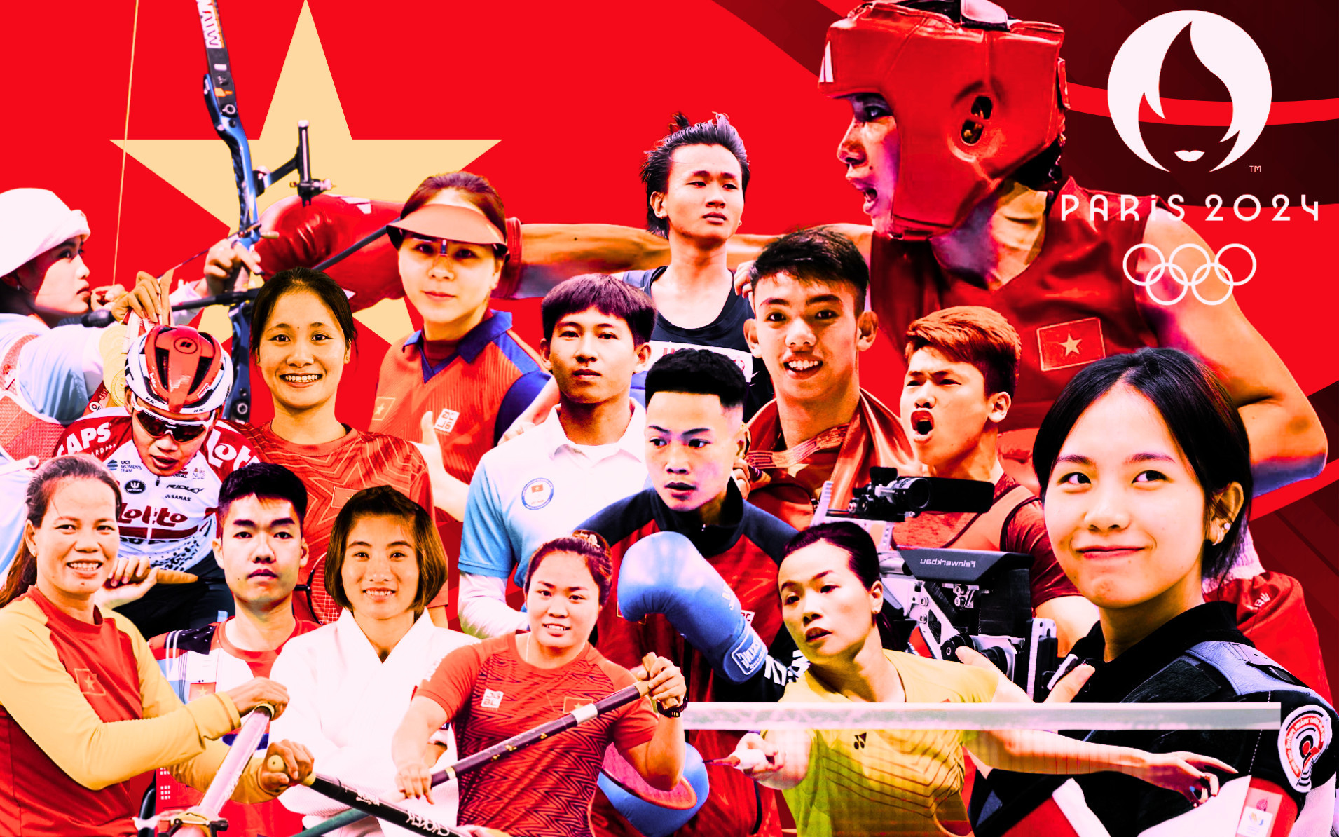 Hoàng Thị Tình và cái duyên với judo- Ảnh 2. Chân dung 16 vận động viên Việt Nam tranh tài tại Olympic Paris 2024