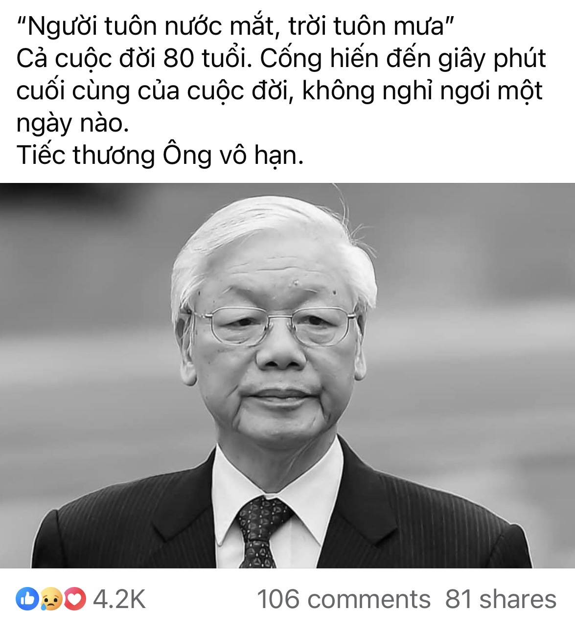 Cộng đồng mạng trích dẫn những câu nói nổi tiếng của Tổng bí thư Nguyễn ...