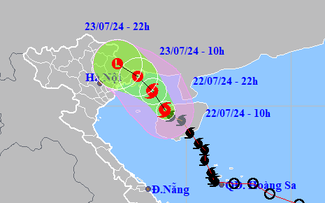 Bão số 2 đang hướng vào vùng biển Quảng Ninh - Hải Phòng- Ảnh 2. Từ đêm nay bão số 2 gây mưa lớn cho toàn miền Bắc