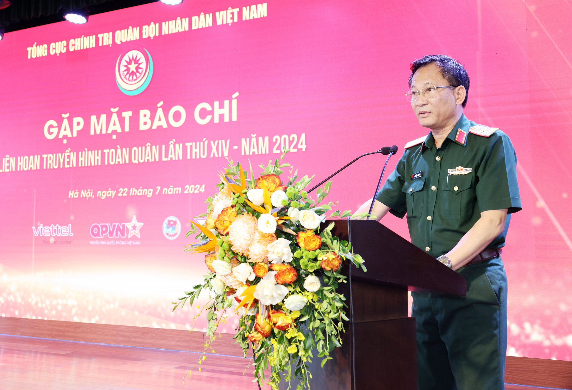 Liên hoan Truyền hình toàn quân sẽ tổ chức tại nơi gắn với truyền thống Quân đội- Ảnh 1. Thiếu tướng Nguyễn Kim Tôn - giám đốc Trung tâm Phát thanh - truyền hình Quân đội - Ảnh: BTC