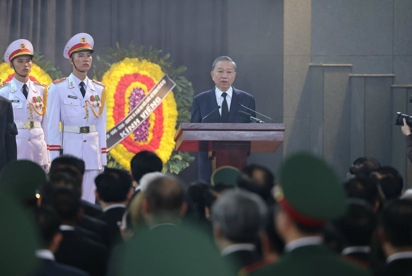 Chủ tịch nước Tô Lâm đọc lời điếu tại Lễ Truy điệu Tổng Bí thư Nguyễn Phú Trọng 