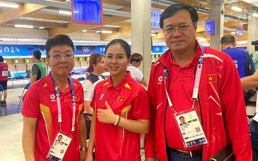 Xạ thủ Trịnh Thu Vinh tranh huy chương Olympic, trông chờ chiến lược của thầy Hàn Quốc- Ảnh 5. Xạ thủ Trịnh Thu Vinh thi đấu xuất sắc, vào chung kết Olympic 2024
