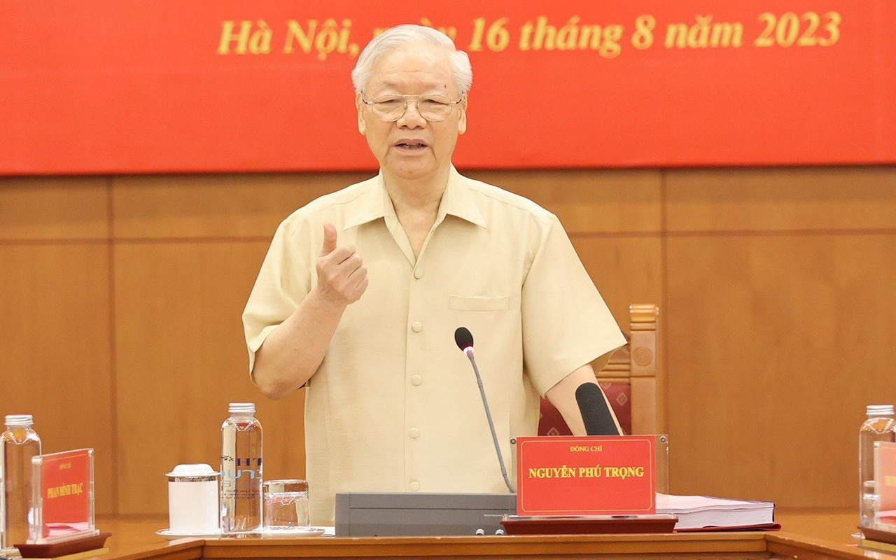 Tổng Bí thư, Chủ tịch nước chủ trì họp Ban Chỉ đạo Trung ương về phòng, chống tham nhũng, tiêu cực- Ảnh 5. Tổng Bí thư Nguyễn Phú Trọng và quyết tâm chống tham nhũng không có vùng cấm, không có ngoại lệ