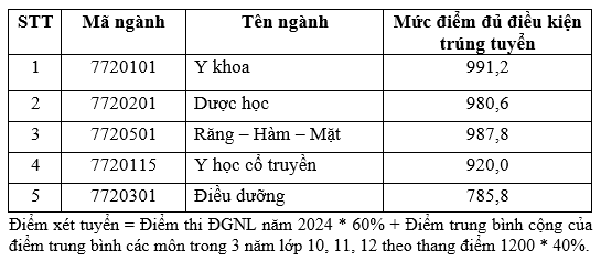 Trường đại học Khoa học sức khỏe công bố điểm chuẩn các phương thức xét tuyển sớm- Ảnh 7.