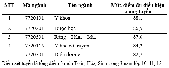 Trường đại học Khoa học sức khỏe công bố điểm chuẩn các phương thức xét tuyển sớm- Ảnh 6.