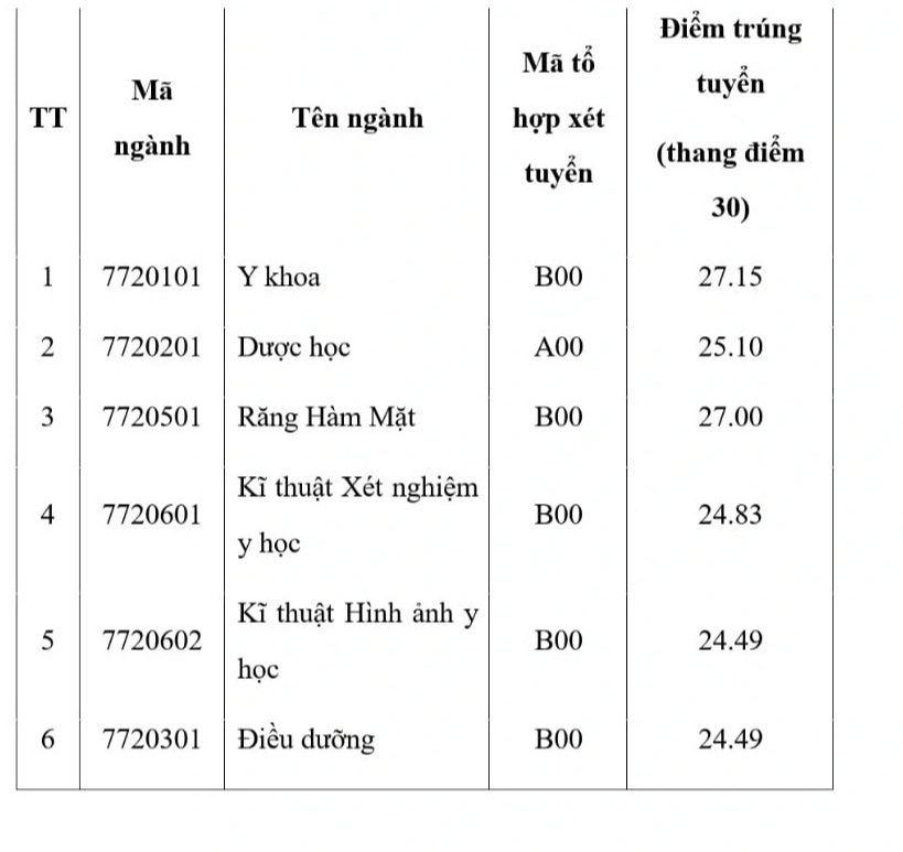 Hai trường y dược tại Hà Nội công bố điểm chuẩn - Ảnh 2.