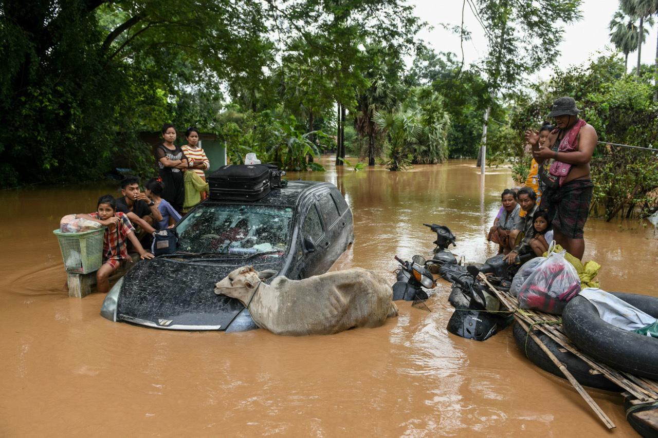 Myanmar kêu gọi viện trợ nước ngoài để ứng phó lũ lụt - Ảnh 1.