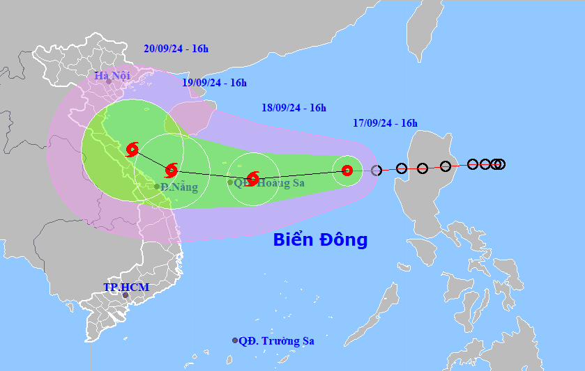 Khả năng cao áp thấp nhiệt đới/bão đi vào khu vực Thanh Hóa - Quảng Ngãi - Ảnh 1.