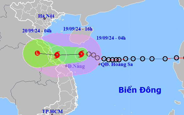 Bão số 4 tiến vào ven biển Quảng Trị - Quảng Nam, cảnh báo 4 tỉnh, thành mưa rất lớn - Ảnh 1.