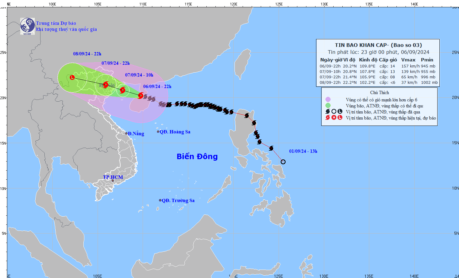 Bão số 3 (Yagi) đang cách Quảng Ninh 180km, gió mạnh cấp 14- Ảnh 1.