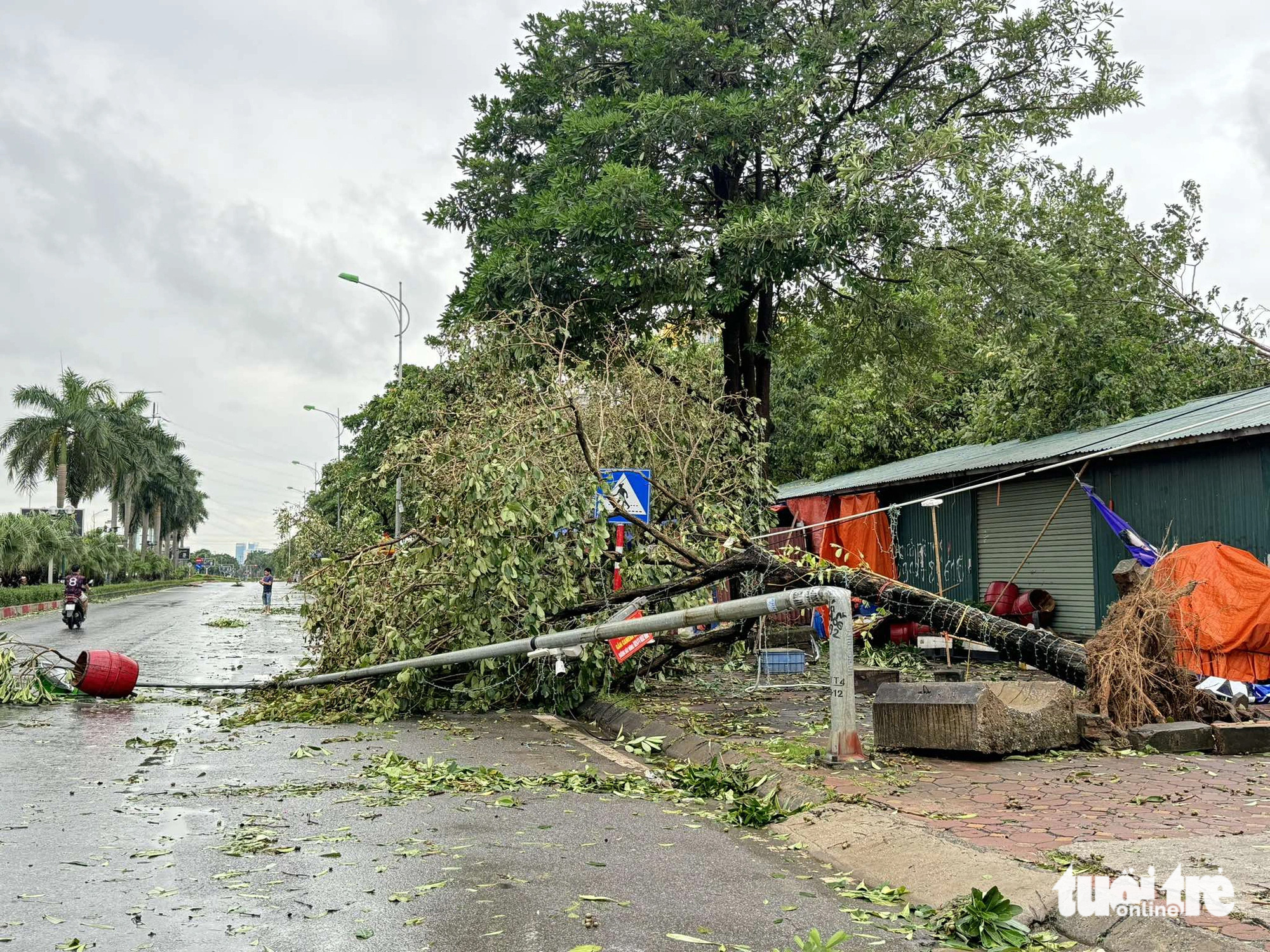 Sau ngày đêm bão số 3 càn quét khủng khiếp: Các tỉnh miền Bắc ngổn ngang cảnh gãy đổ - Ảnh 13.