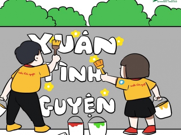 Bộ Tranh Phản Ảnh Vui Nhộn Về Chiến Dịch Xuân Tình Nguyện