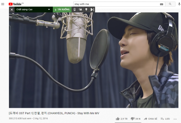 Sau 4 Năm Ra Mắt, Mv Ost “Stay With Me” Của Punch Và Chan Yeol (Exo) Bỗng  Đạt Được Thành Tích Lớn